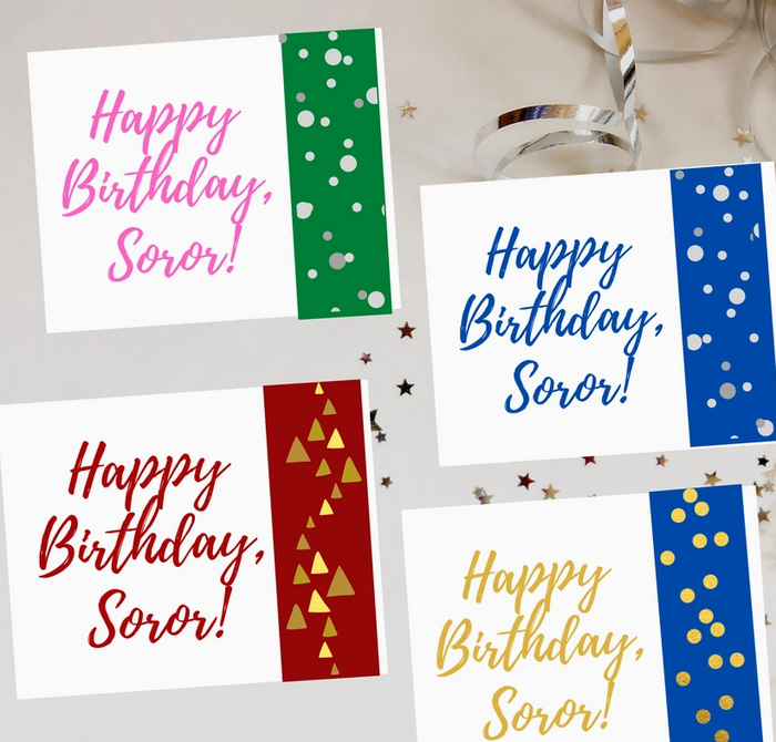 Sorority Birthday Card