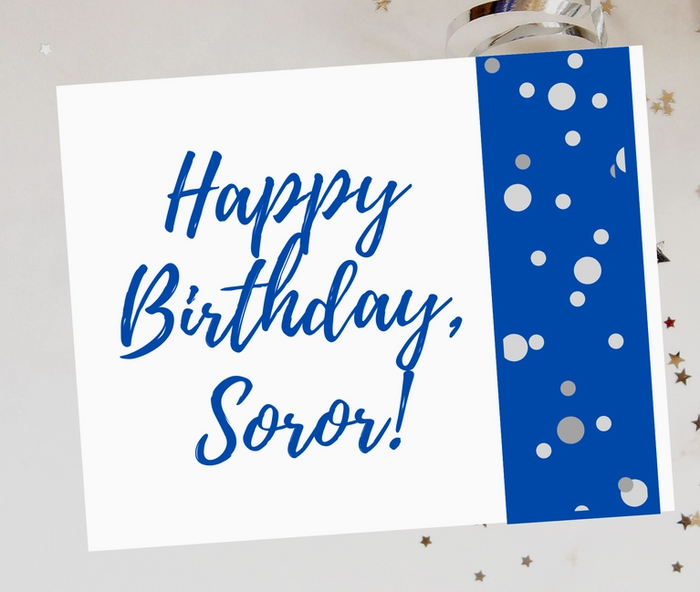 Sorority Birthday Card