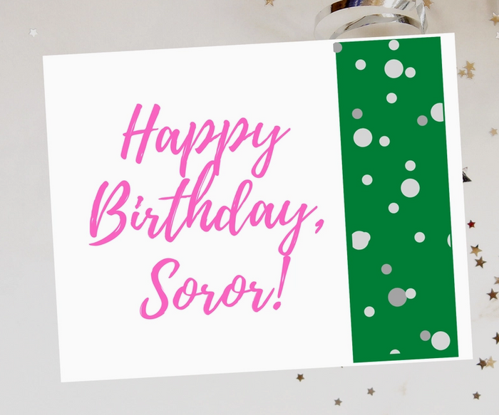 Sorority Birthday Card