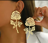 Golden Rose Earrings
