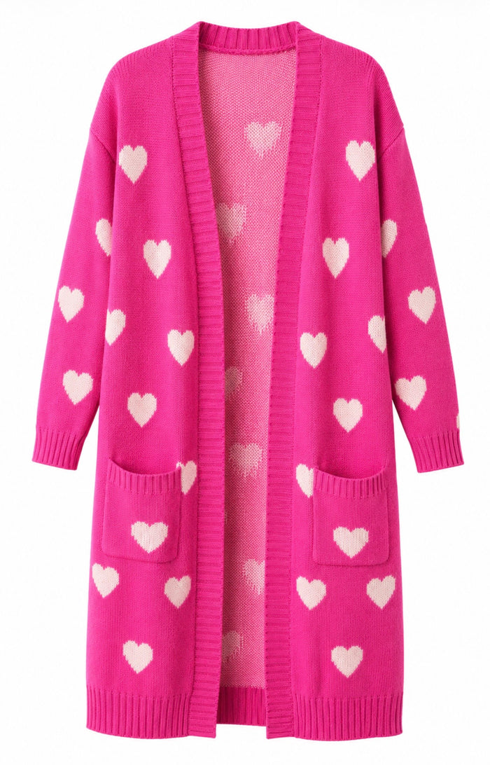 Pink Heart Cardigan