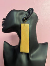 Wooden Rectagular Earrings