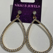 Bling Teardrop Hoops