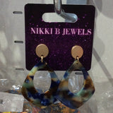 Blue Jade Marble Earrings