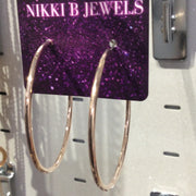 Small Thin Rose Gold Hoop Earrings