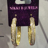 Showtime Gold Hoop Earrings