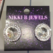 Large Double Circle Stud Earrings