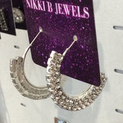 Diamond Fan Hoop Earrings
