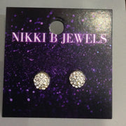 Tiny Silver Multi Diamond Studs