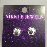Tiny Silver MK Earrings