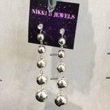 Silver Ball Dangle Earrings