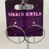 Silver Front Faced Circle Earrings