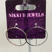 Silver Front Faced Circle Earrings