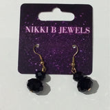 Black Jewel Dangle Earrings