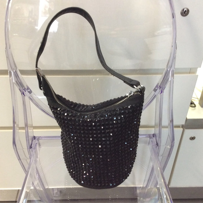 Small black bling purse