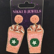 Strawberry Frappe Bead Earrings