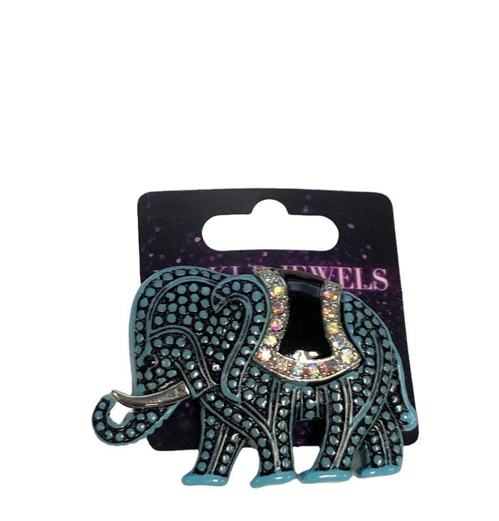 Turquoise Elephant Pin