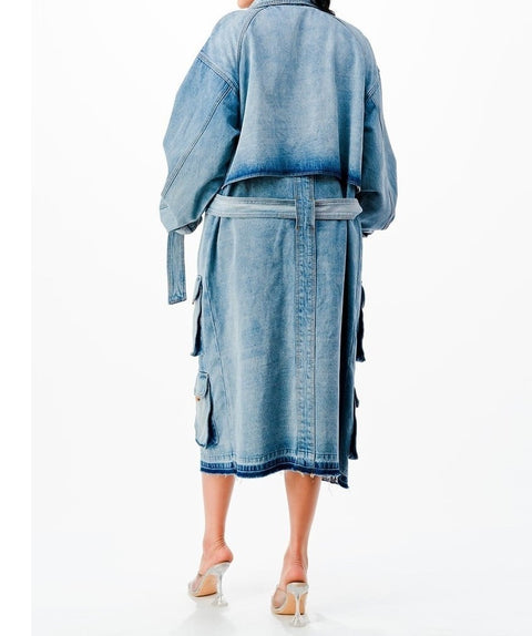 Green Dot Denim Jacket