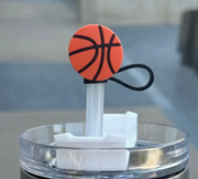 Basketball Straw Topper